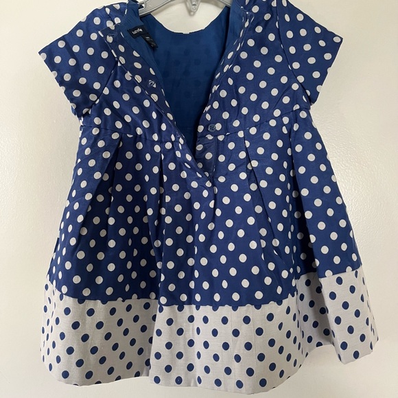 BabyGap Blue/White Polka Dot Dress Girls 18-24 months - Picture 3 of 9